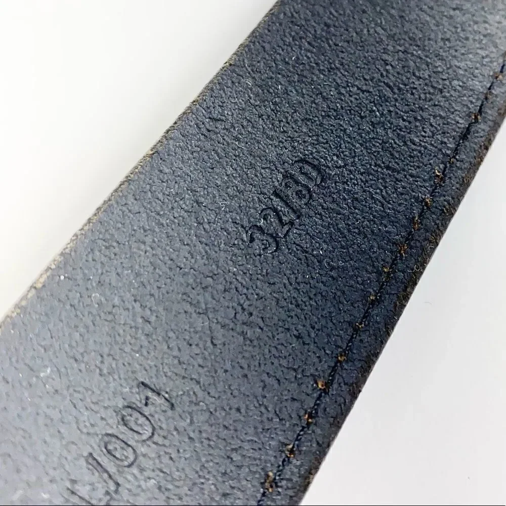 boconi black and bronze leather belt 32